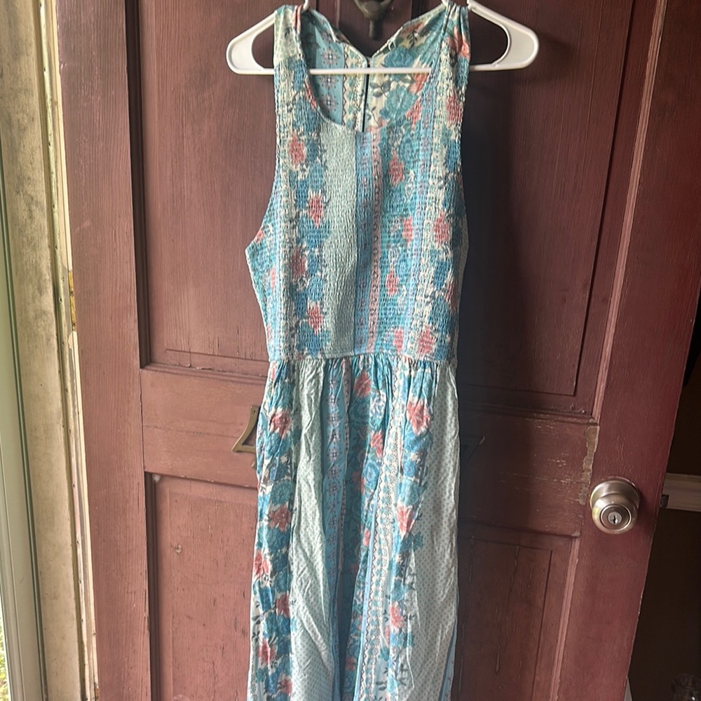 Matilda Jane Blue Pink Halter Sundress
